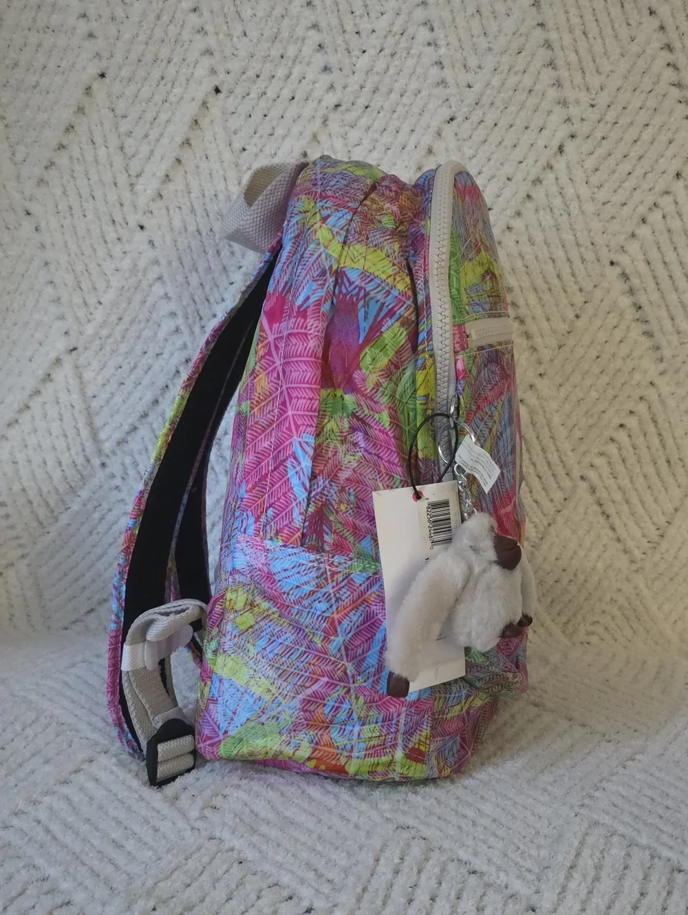 Kipling Bright Multicolor Palm-Print Mini Backpack